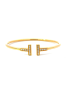 Tiffany & Co. T Yellow Gold & Diamond Wire Bracelet