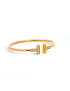 Tiffany & Co. T Yellow Gold & Diamond Wire Bracelet