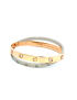 Cartier Bi-Color Double Love Rose Gold & Diamond Love Bracelet