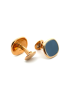 Patek Philippe Golden Ellipse Gold Cufflinks Blue Accent