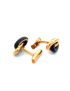 Hermes Pair of Gold-Darkwood Knot Cufflinks 18kt Yellow Gold