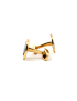 Bvlgari 18kt Yellow Gold Cufflinks With Onyx Inlays