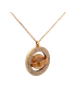 Damiani 18kt Rose Gold Diamond Rotating Necklaces