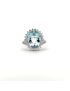 RABAT Oval Aquamarine Diamond Ring 18kt White Gold