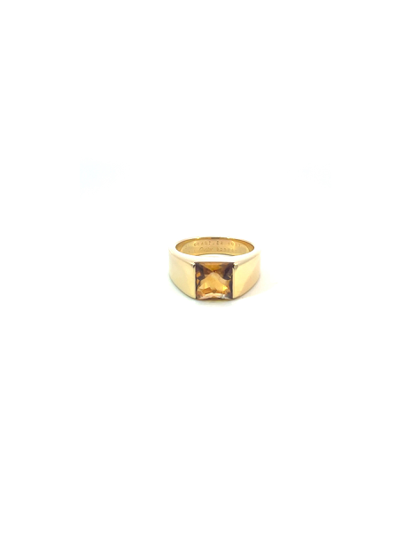 Cartier Tank Ring 18kt Yellow Gold Citrine gemstone