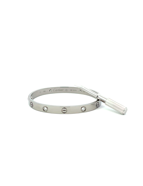 Cartier Love 18kt White Gold 6-Diamond Bracelet