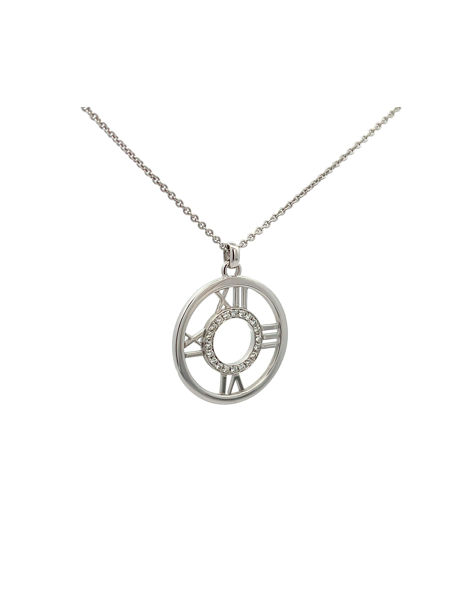 Tiffany & Co. Diamond Atlas Open Medallion Necklace