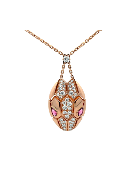Bvlgari Serpenti Seduttori Diamond And Rubellite Necklace