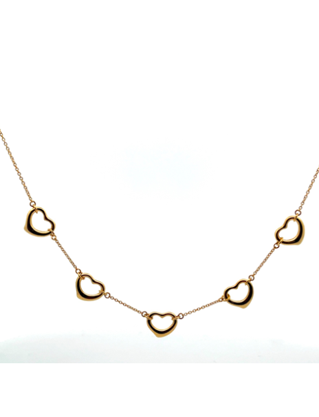 Tiffany & Co. Open Heart Necklace18kt Yellow Gold