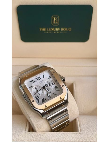 Santos de Cartier Chronograph Steel Gold
