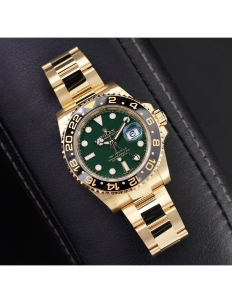 Rolex GMT-Master II Yellow Gold Green Dial
