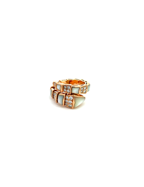 Bvlgari Serpenti Viper Ring One Coil 18kt Rose Gold