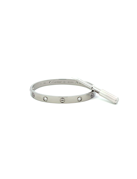 Cartier Love 18kt White Gold 6-Diamond Bracelet