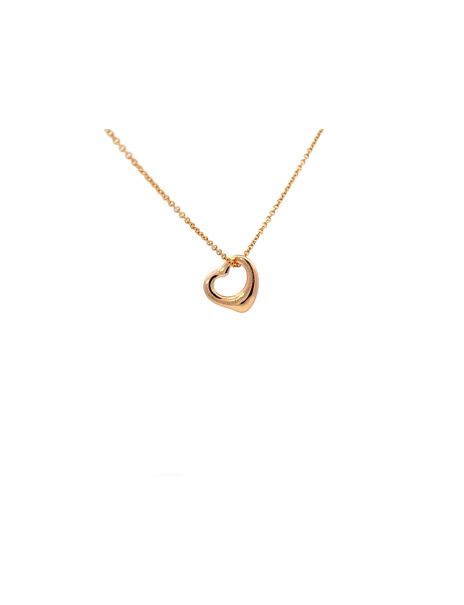 Tiffany & Co. Open Heart 18kt Rose Gold Necklace