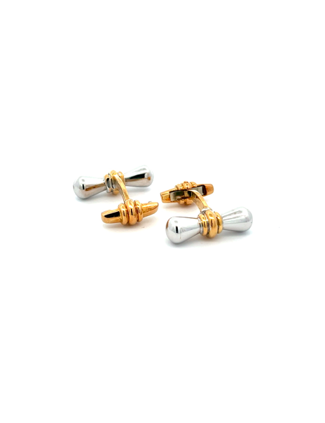 Dunhill 18kt Yellow Gold & White Gold Cufflinks