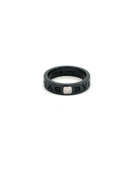 Bvlgari Black Ceramic Band With Diamond Accent