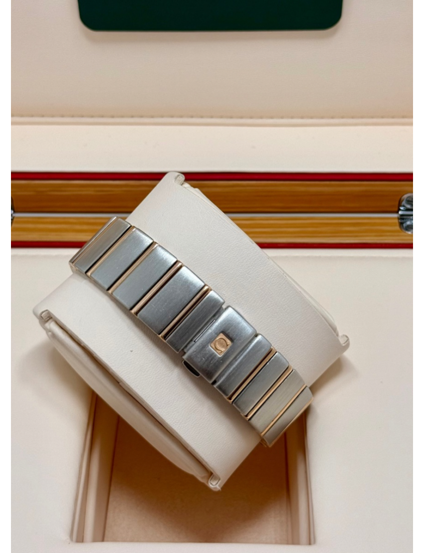 Omega Constellation Red Gold on Steel with Chocolate Dial