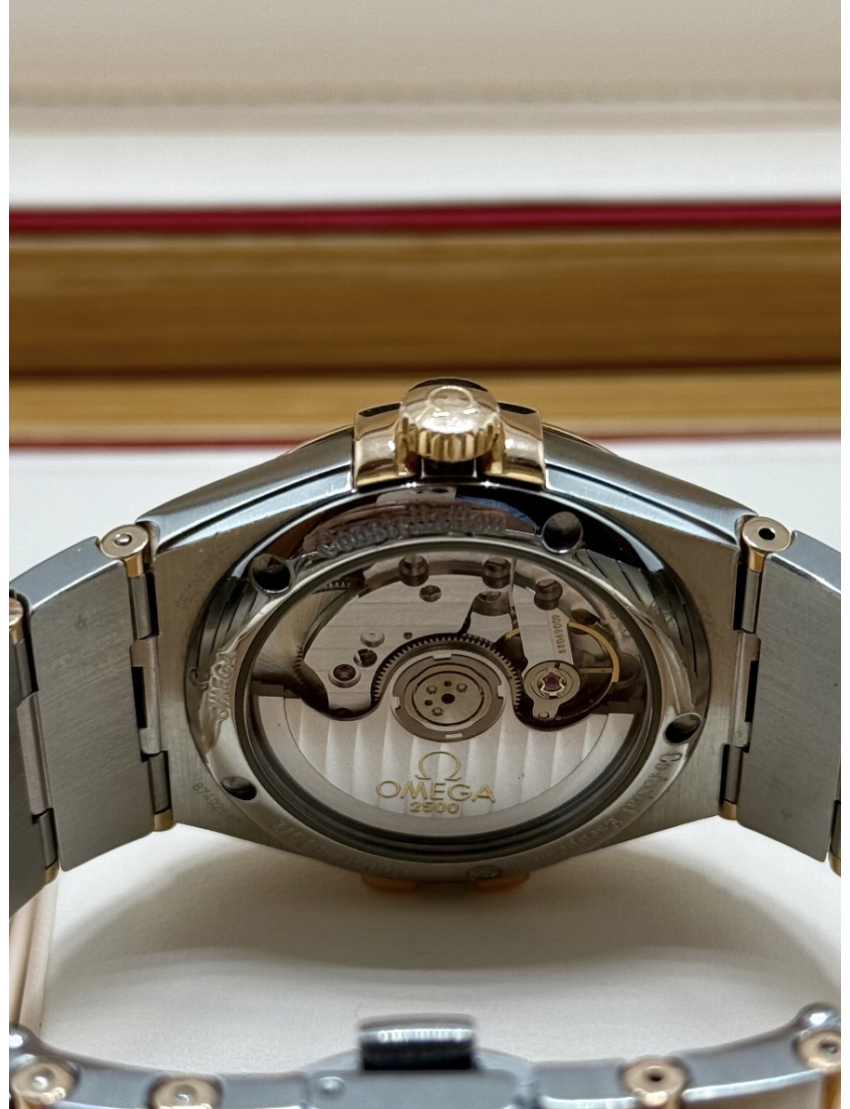 Omega Constellation Red Gold on Steel with Chocolate Dial