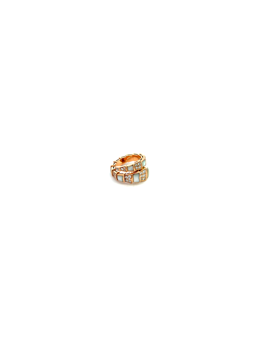 Bvlgari Serpenti Viper Ring One Coil 18kt Rose Gold