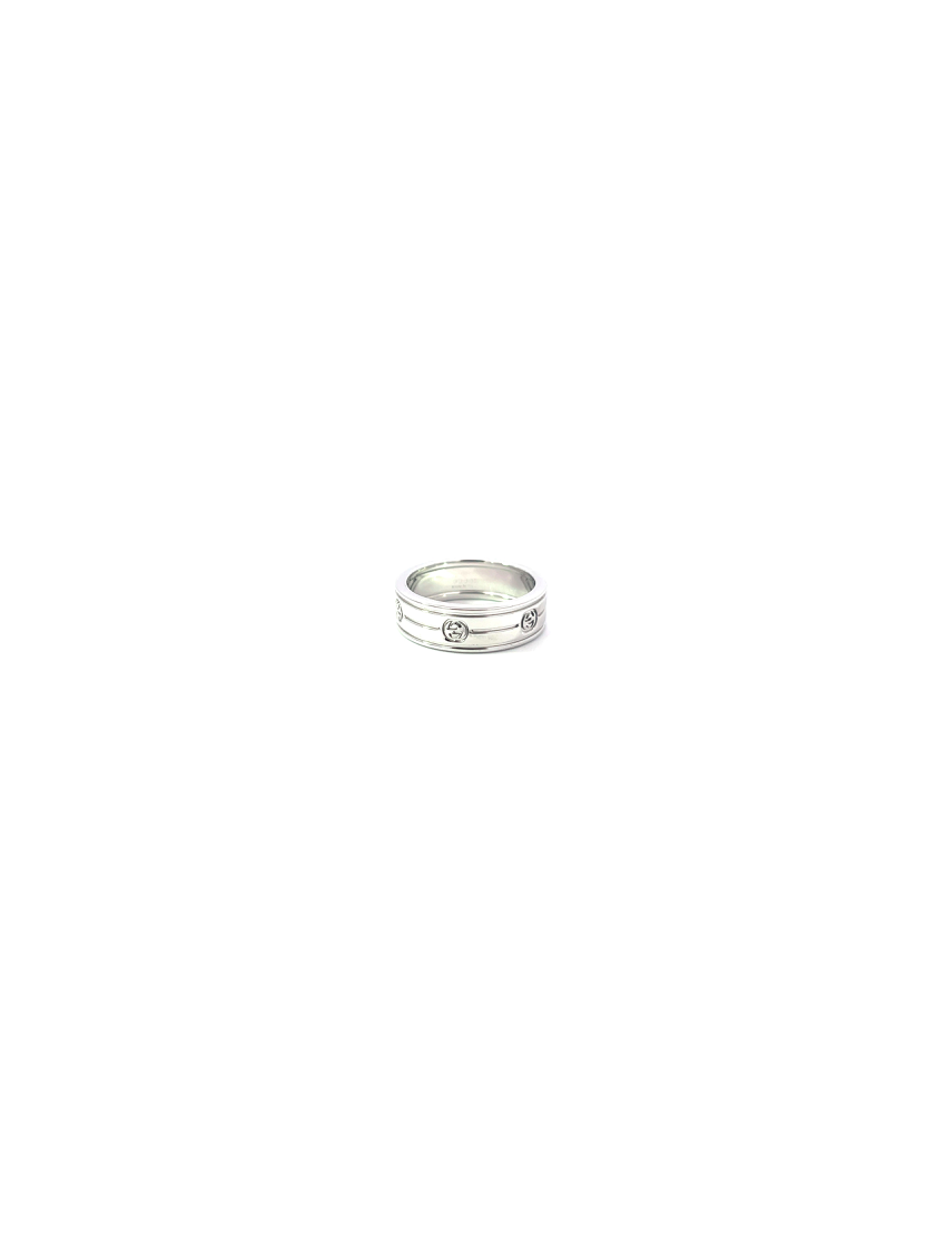 Gucci Interlocking G Band Ring 18kt White Gold
