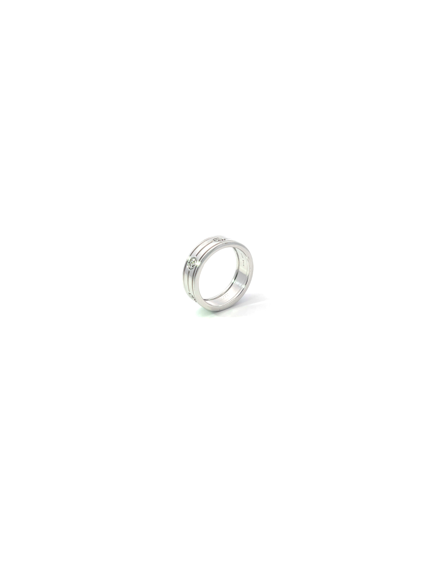 Gucci Interlocking G Band Ring 18kt White Gold