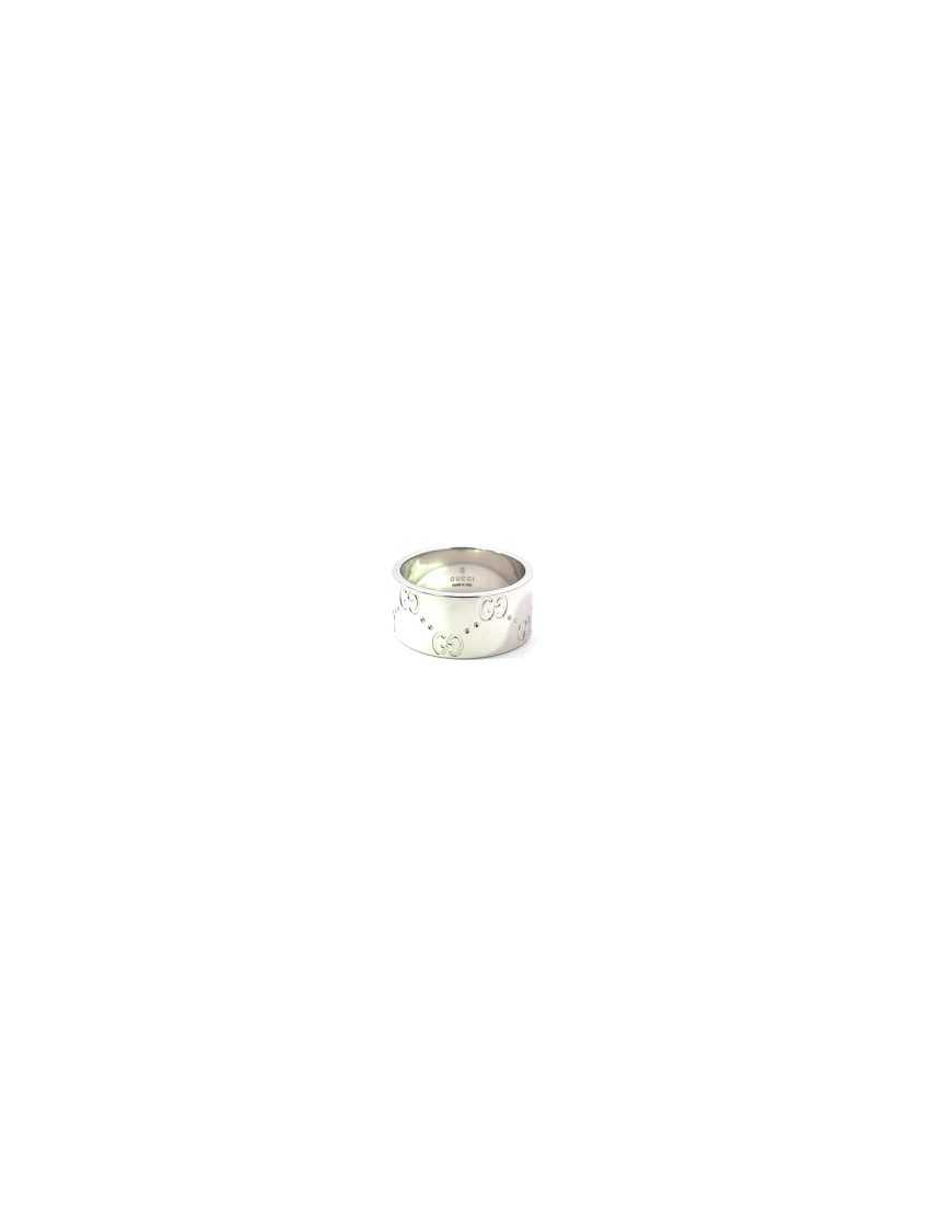Gucci Icon Wide Ring in 18kt White Gold