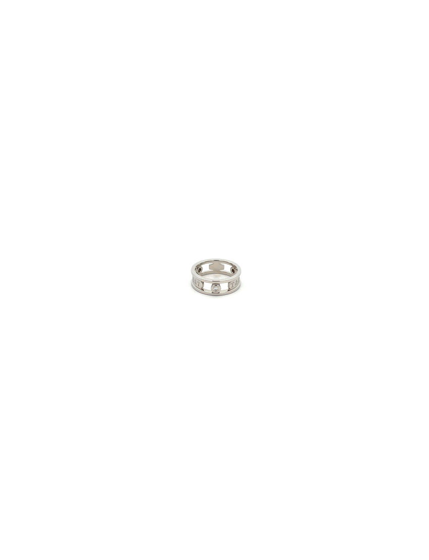 Tiffany 1837 Element Double Wire Ring 18KT White Gold (Diamond)
