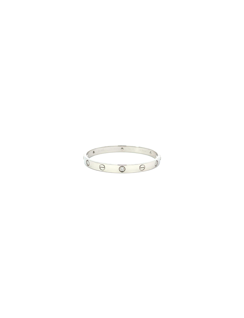 Cartier Love 18kt White Gold 6-Diamond Bracelet