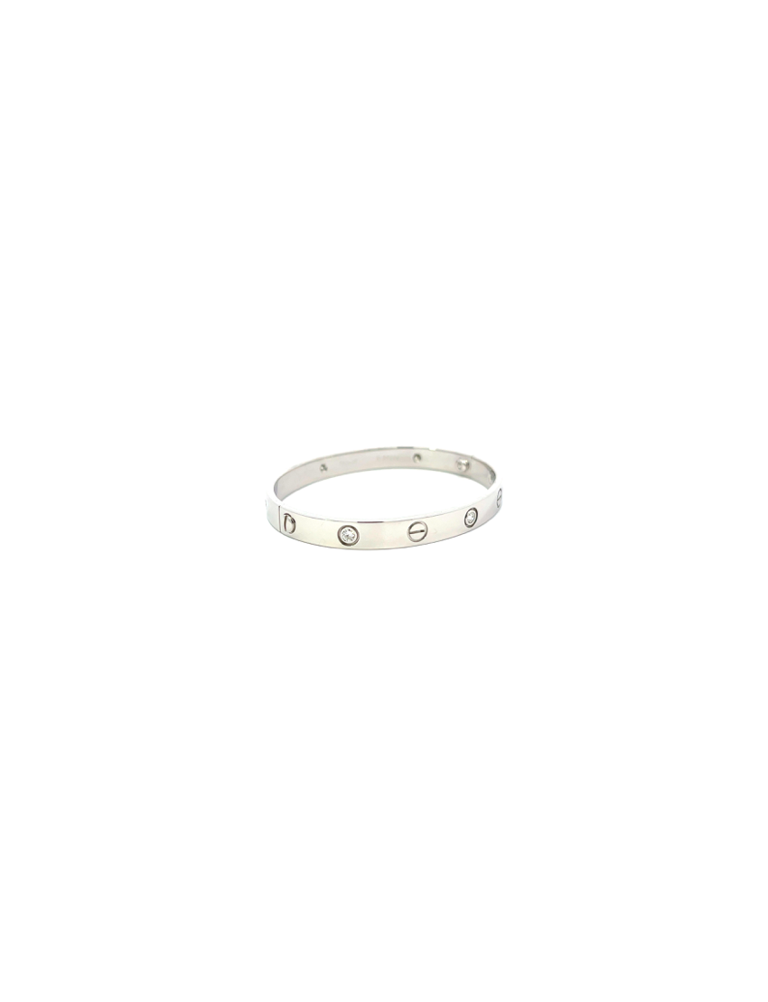 Cartier Love 18kt White Gold 6-Diamond Bracelet