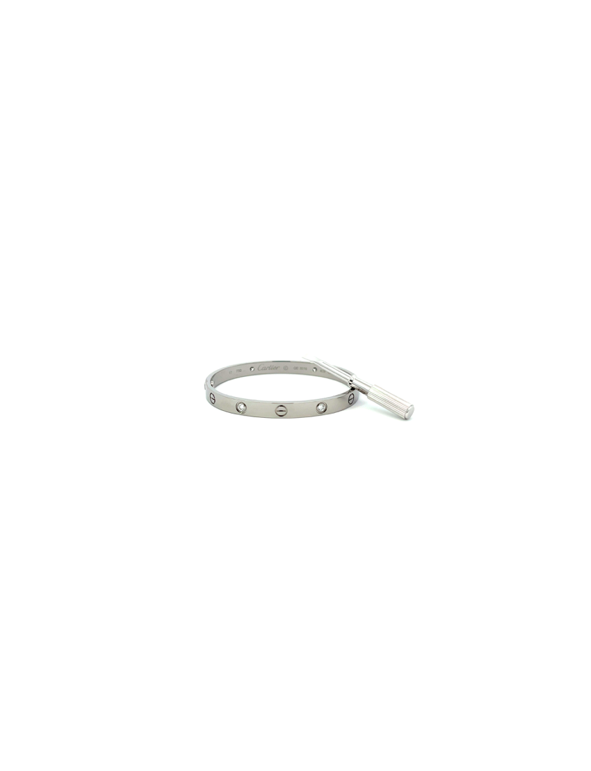 Cartier Love 18kt White Gold 6-Diamond Bracelet
