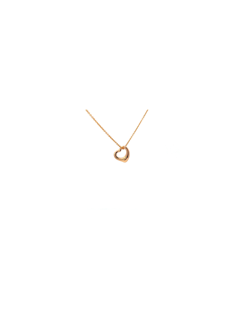 Tiffany & Co. Open Heart 18kt Rose Gold Necklace
