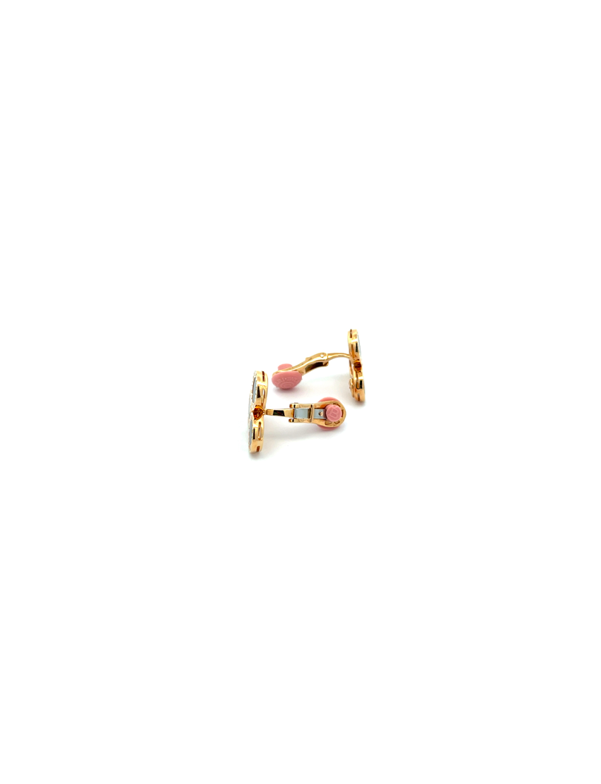 Bvlgari Earrings 18kt Yellow Gold with Onyx Inlays