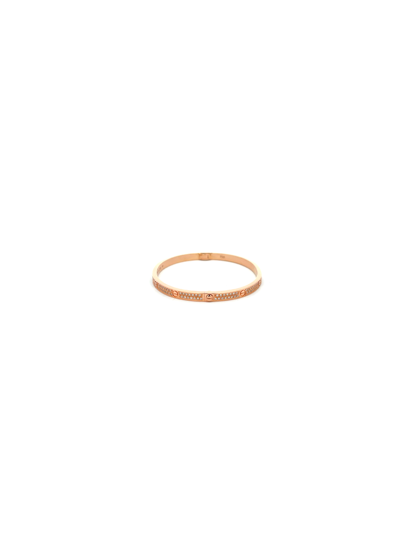 Cartier Love Bracelet, Small Model, Paved 18kt Rose Gold