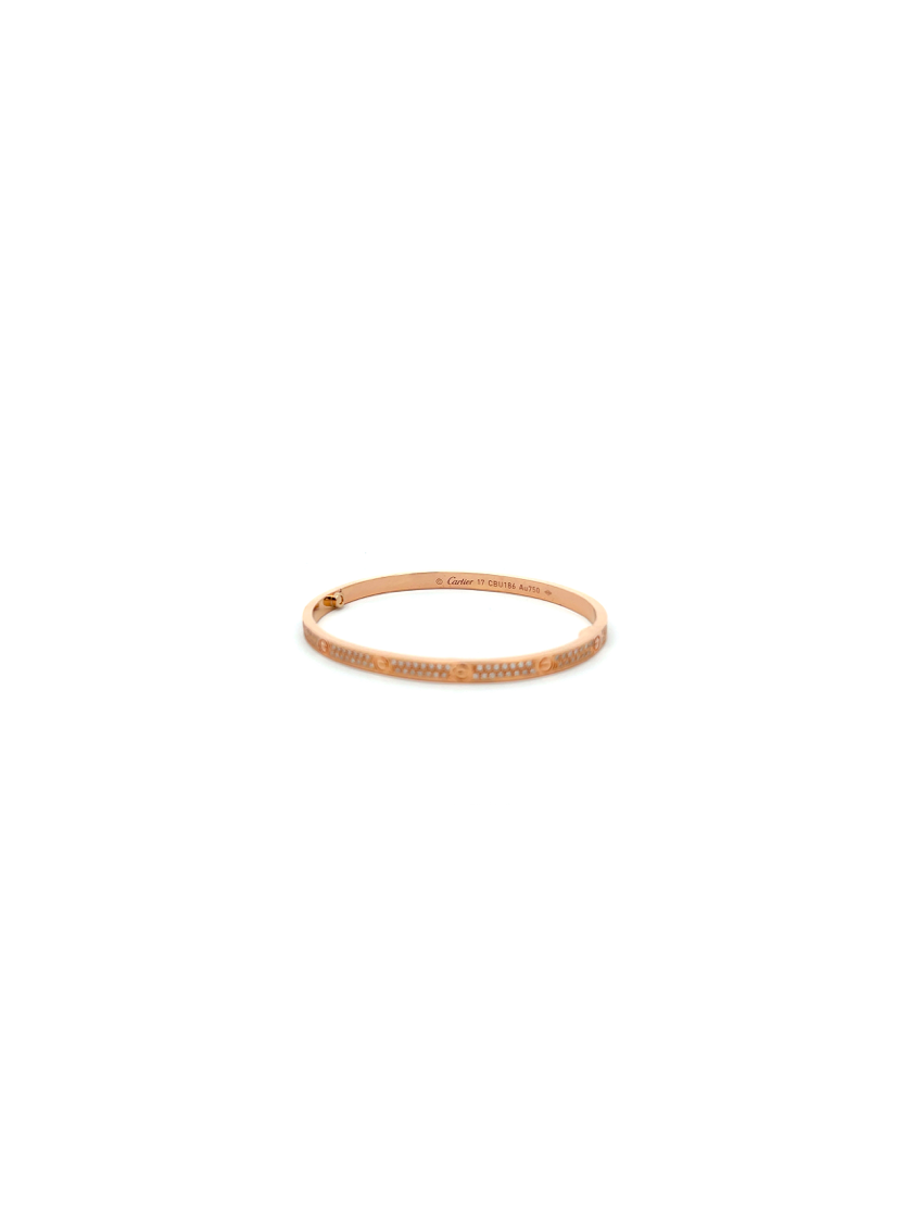 Cartier Love Bracelet, Small Model, Paved 18kt Rose Gold