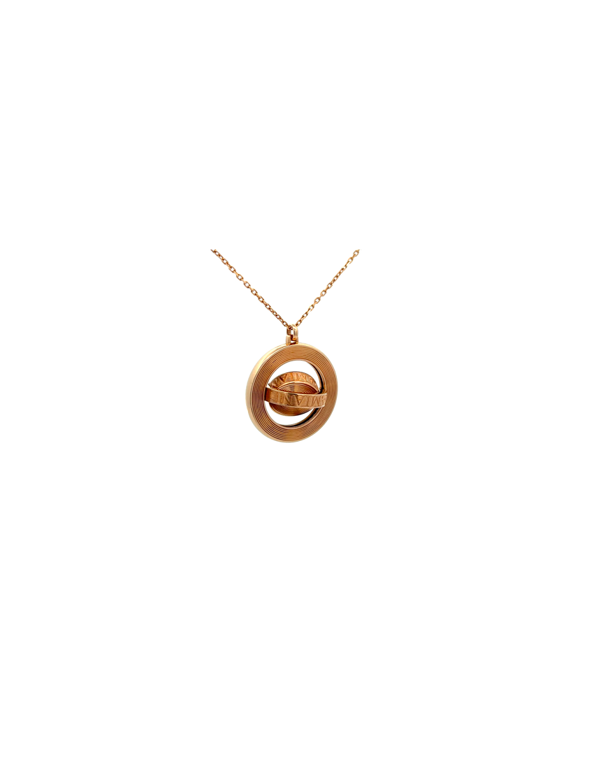 Damiani 18kt Rose Gold Diamond Rotating Necklaces