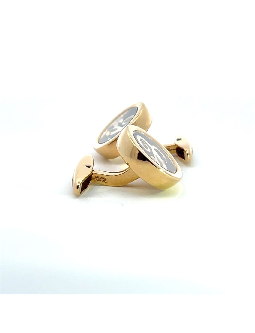 Chopard Classic Happy Diamond Cufflinks 18kt Yellow Gold