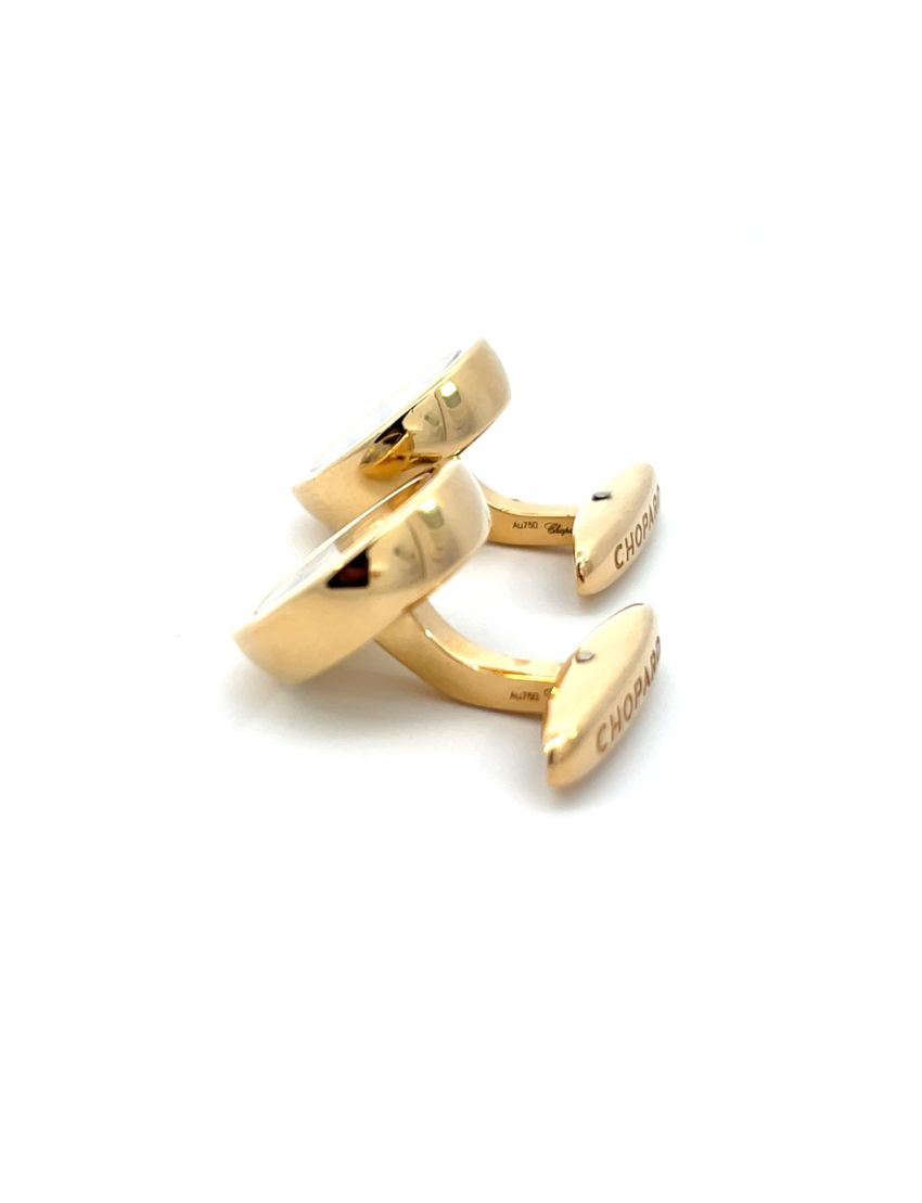 Chopard Classic Happy Diamond Cufflinks 18kt Yellow Gold