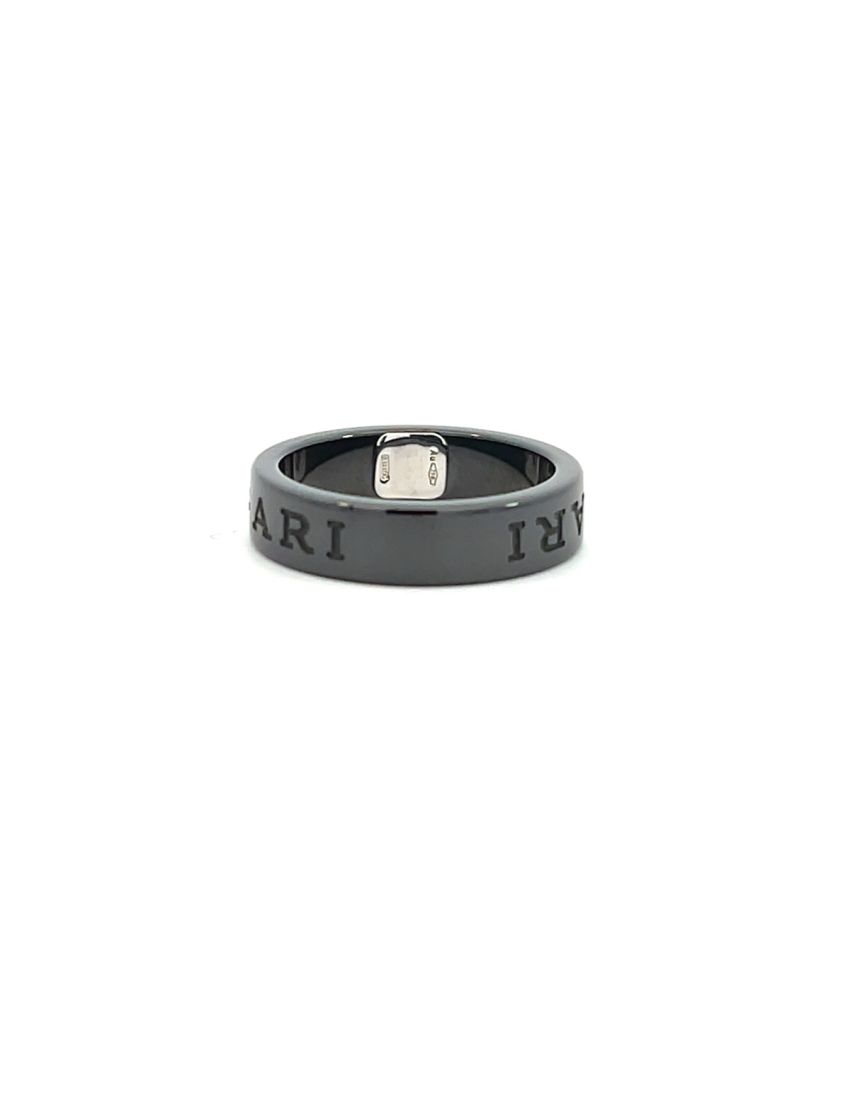 Bvlgari Black Ceramic Band With Diamond Accent